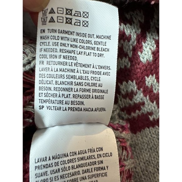 American Eagle Outfitter AEO Sweater Hoodie Womens XS Aztec Knit Pullover Medium - Picture 13 of 16